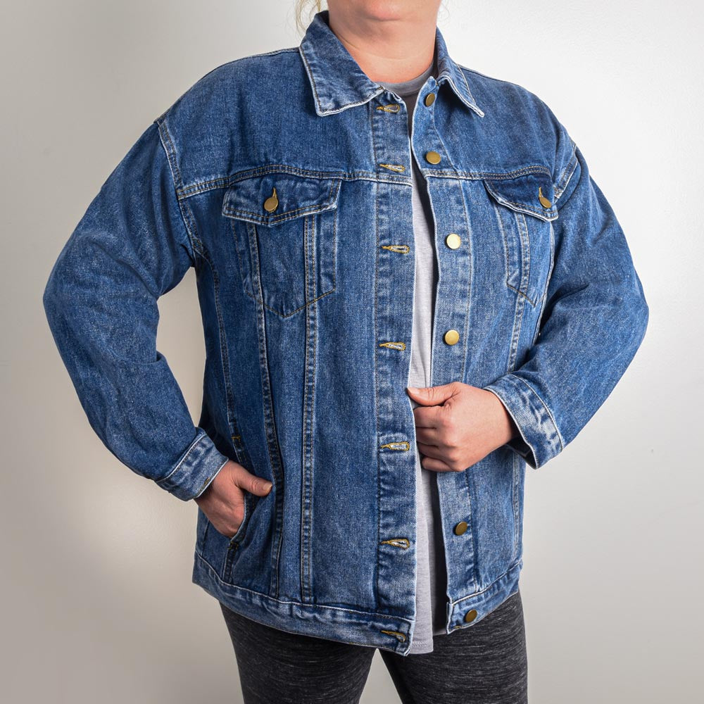 Dont talk to me Jean Jacket - Kim’s Signature Beauty & Accessories    