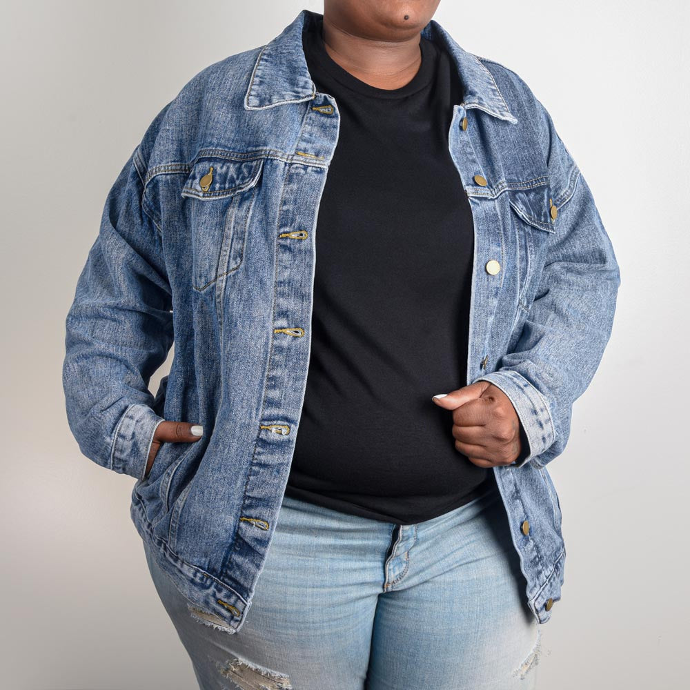 Dont talk to me Jean Jacket - Kim’s Signature Beauty & Accessories    