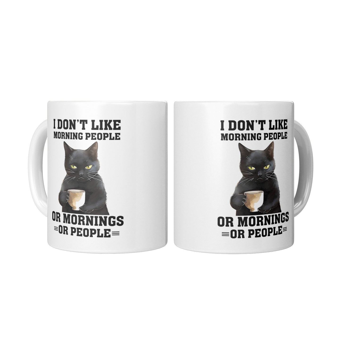 Don't Like Morning People | Funny Cat Mug - Kim’s Signature Beauty & Accessories    (Store description)