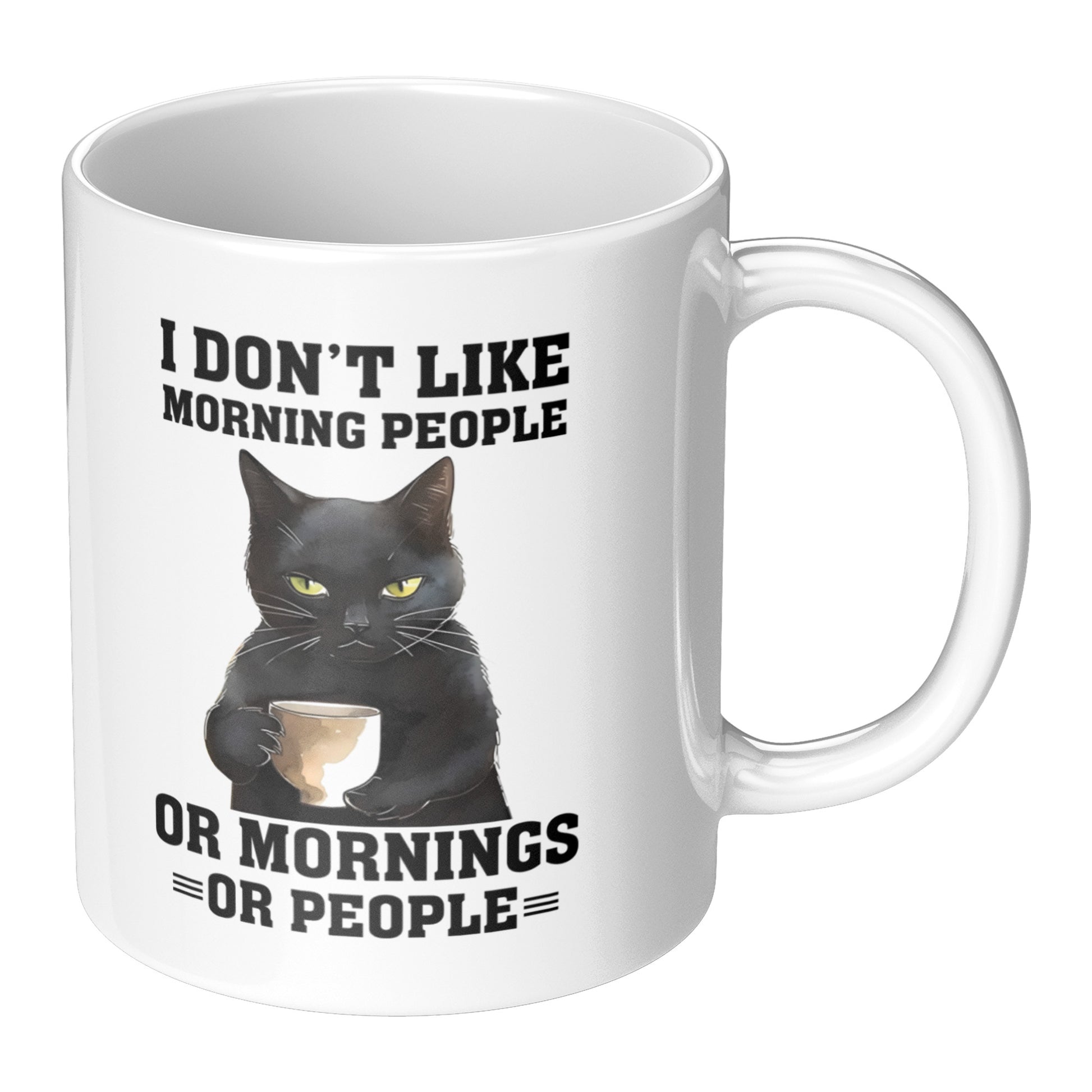 Don't Like Morning People | Funny Cat Mug - Kim’s Signature Beauty & Accessories    (Store description)