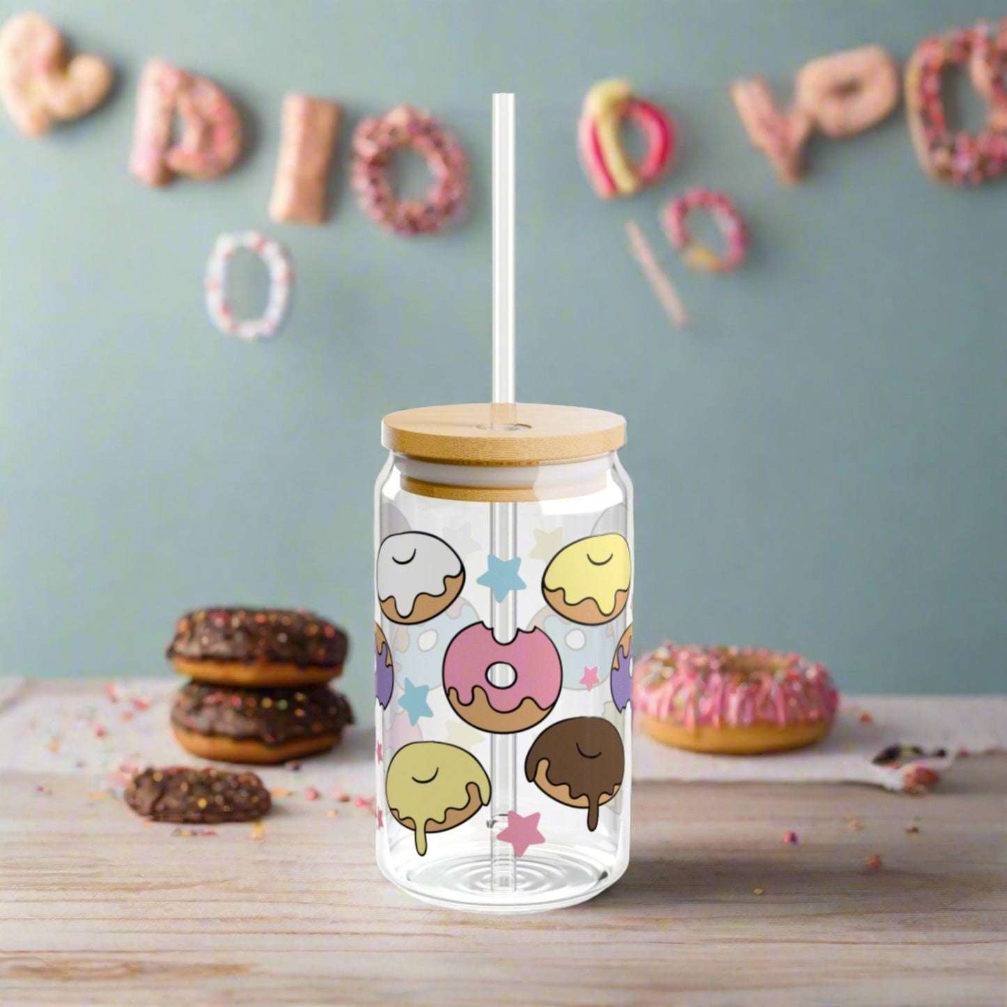Donut Love Sipper Glass - Kim’s Signature Beauty & Accessories    