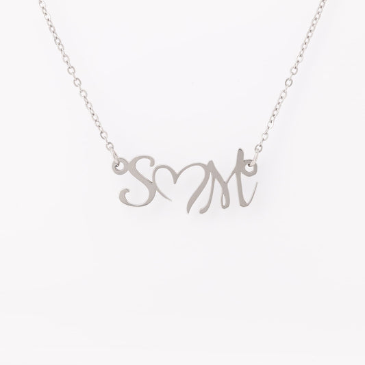 Double Intial Heart Necklace - Kim’s Signature Beauty & Accessories    
