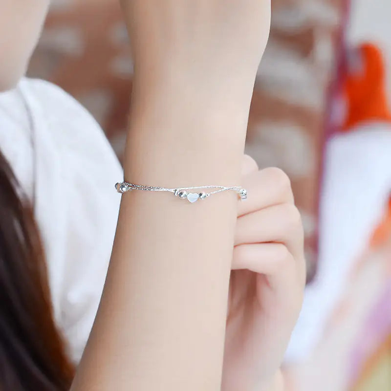 Double Layered Heart Bracelet - Kim’s Signature Beauty & Accessories