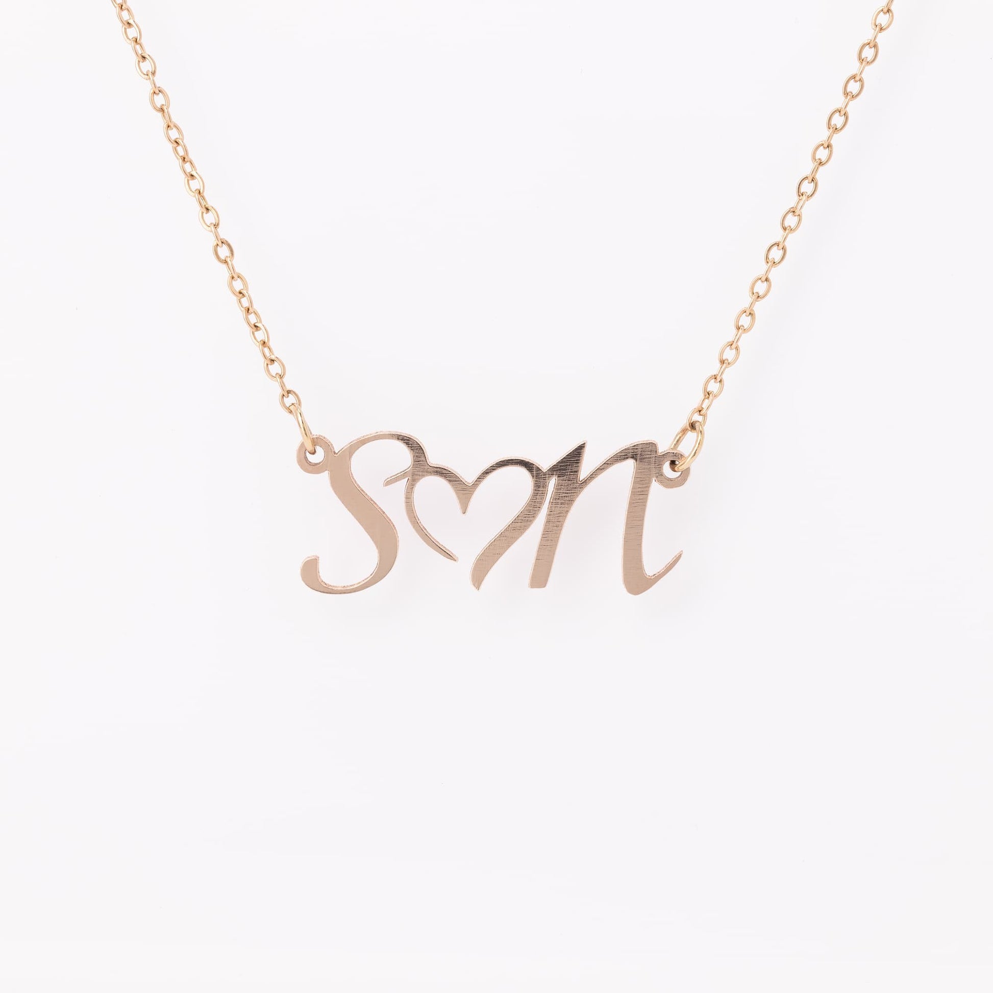 Double Intial Heart Necklace - Kim’s Signature Beauty & Accessories    (Store description)