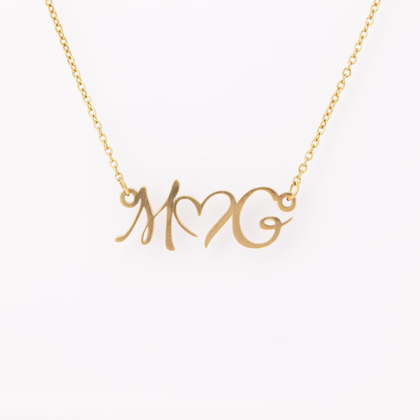 Double Intial Heart Necklace - Kim’s Signature Beauty & Accessories    (Store description)