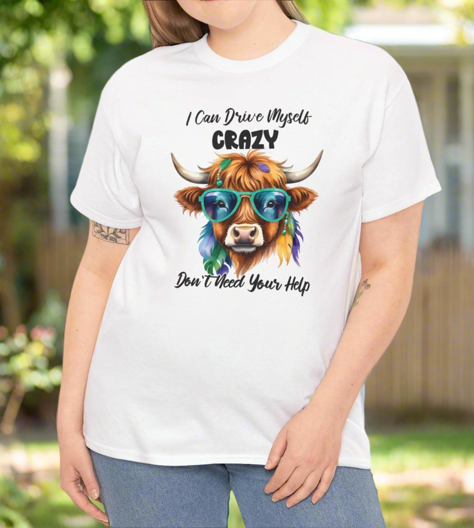 Drive Myself Crazy |  Cotton Tee - Kim’s Signature Beauty & Accessories    