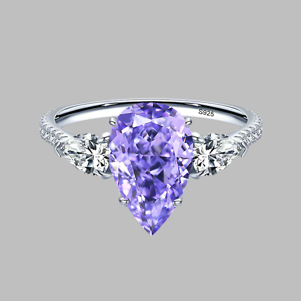 Drop-Shaped Yellow Diamond Ring in Sterling Silver - Kim’s Signature Beauty & Accessories    