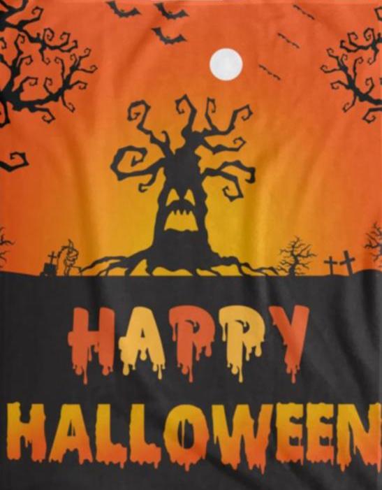 Happy Halloween Fleece Blanket (60X80) - Kim’s Signature Beauty & Accessories    