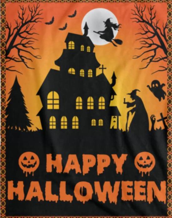 Happy Haunted Halloween Blanket - Kim’s Signature Beauty & Accessories    