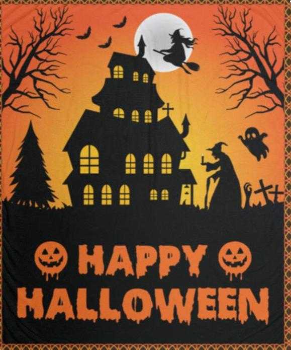 Happy Haunted Halloween Blanket - Kim’s Signature Beauty & Accessories    