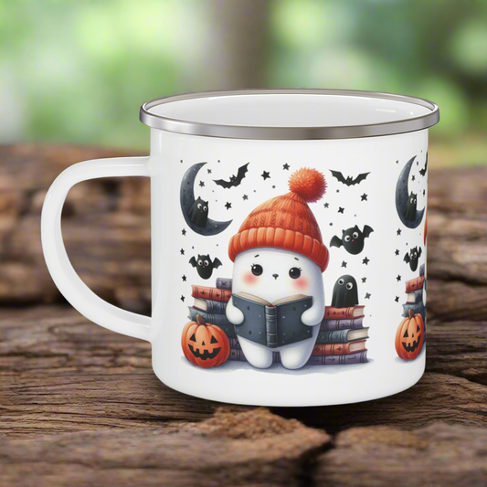 Book Reader Ghost Camping Mug - Kim’s Signature Beauty & Accessories    