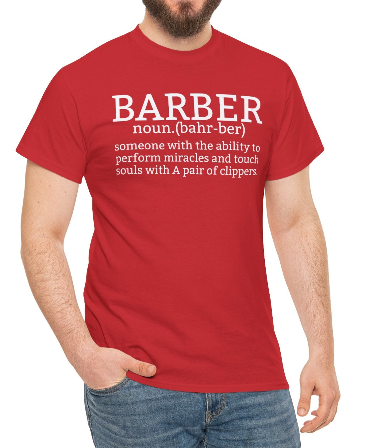 Barber Definition Cotton Tee for Barbers Who Perform Miracles - Kim’s Signature Beauty & Accessories    (Store description)