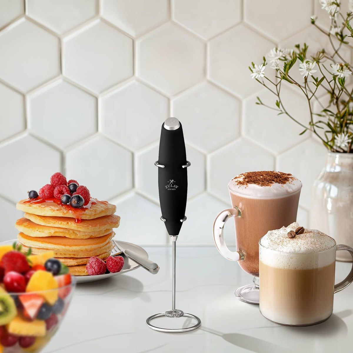 Electric Milk Frother Wand – Handheld Foam Maker for Coffee - Kim’s Signature Beauty & Accessories