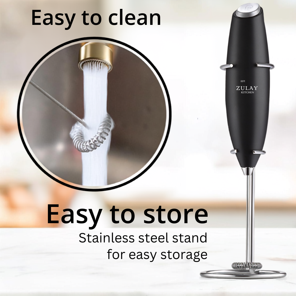 Electric Milk Frother Wand – Handheld Foam Maker for Coffee - Kim’s Signature Beauty & Accessories