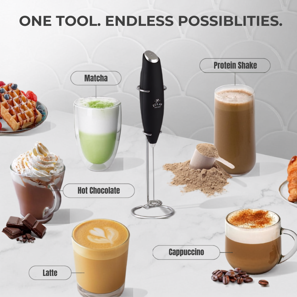 Electric Milk Frother Wand – Handheld Foam Maker for Coffee - Kim’s Signature Beauty & Accessories