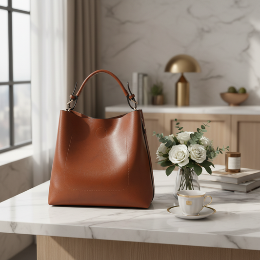 Elegant Women's PU Leather Shoulder Handbag - Kim’s Signature Beauty & Accessories