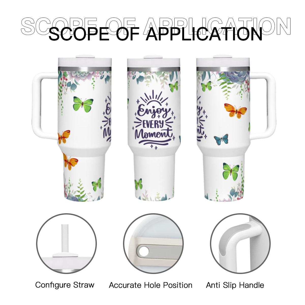 Enjoy Every Moment 40oz Tumbler - Kim’s Signature Beauty & Accessories    