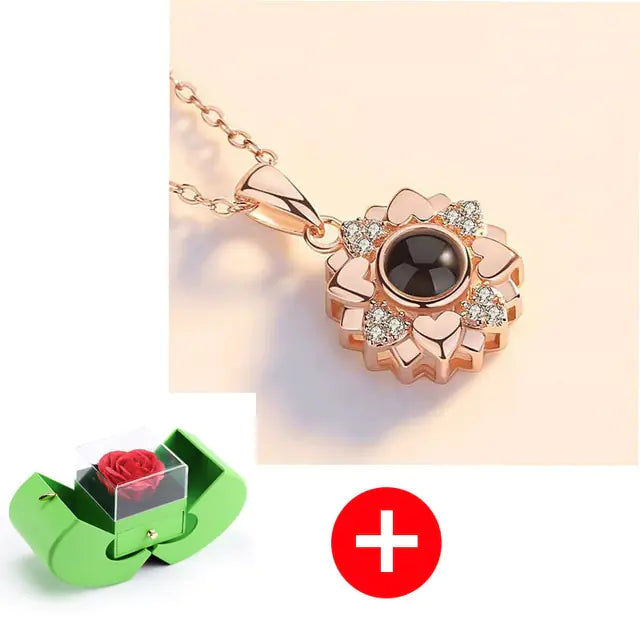 Eternal Flower Box with Necklace & Message - Kim’s Signature Beauty & Accessories    