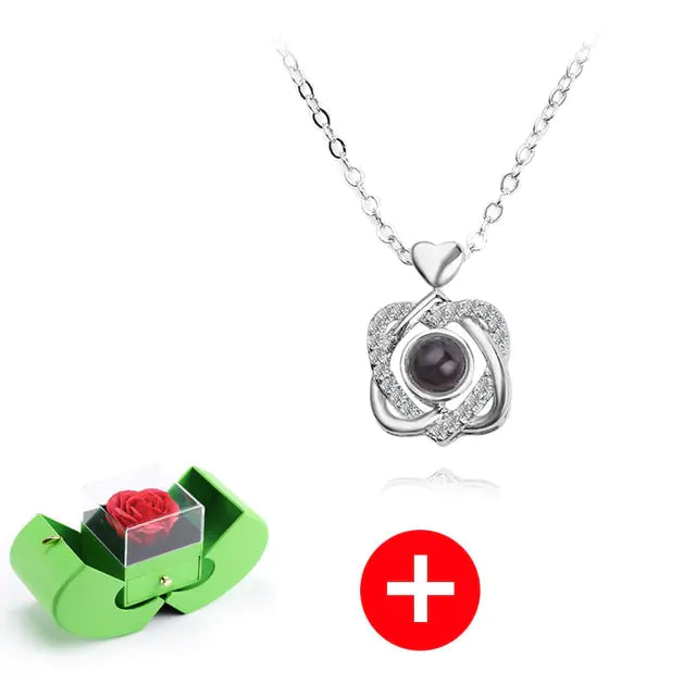 Eternal Flower Box with Necklace & Message - Kim’s Signature Beauty & Accessories    