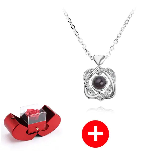 Eternal Flower Box with Necklace & Message - Kim’s Signature Beauty & Accessories    