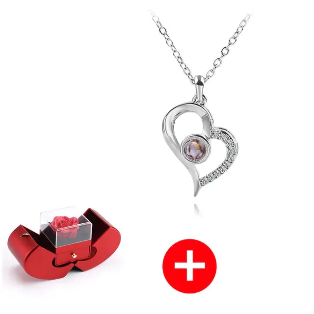 Eternal Flower Box with Necklace & Message - Kim’s Signature Beauty & Accessories    