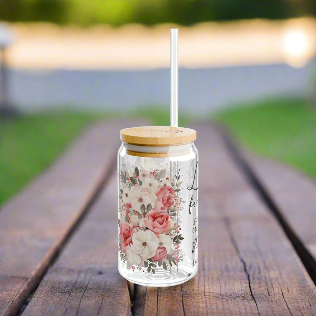 Exodus 14:14 Glass Sipper 16 oz - Kim’s Signature Beauty & Accessories    