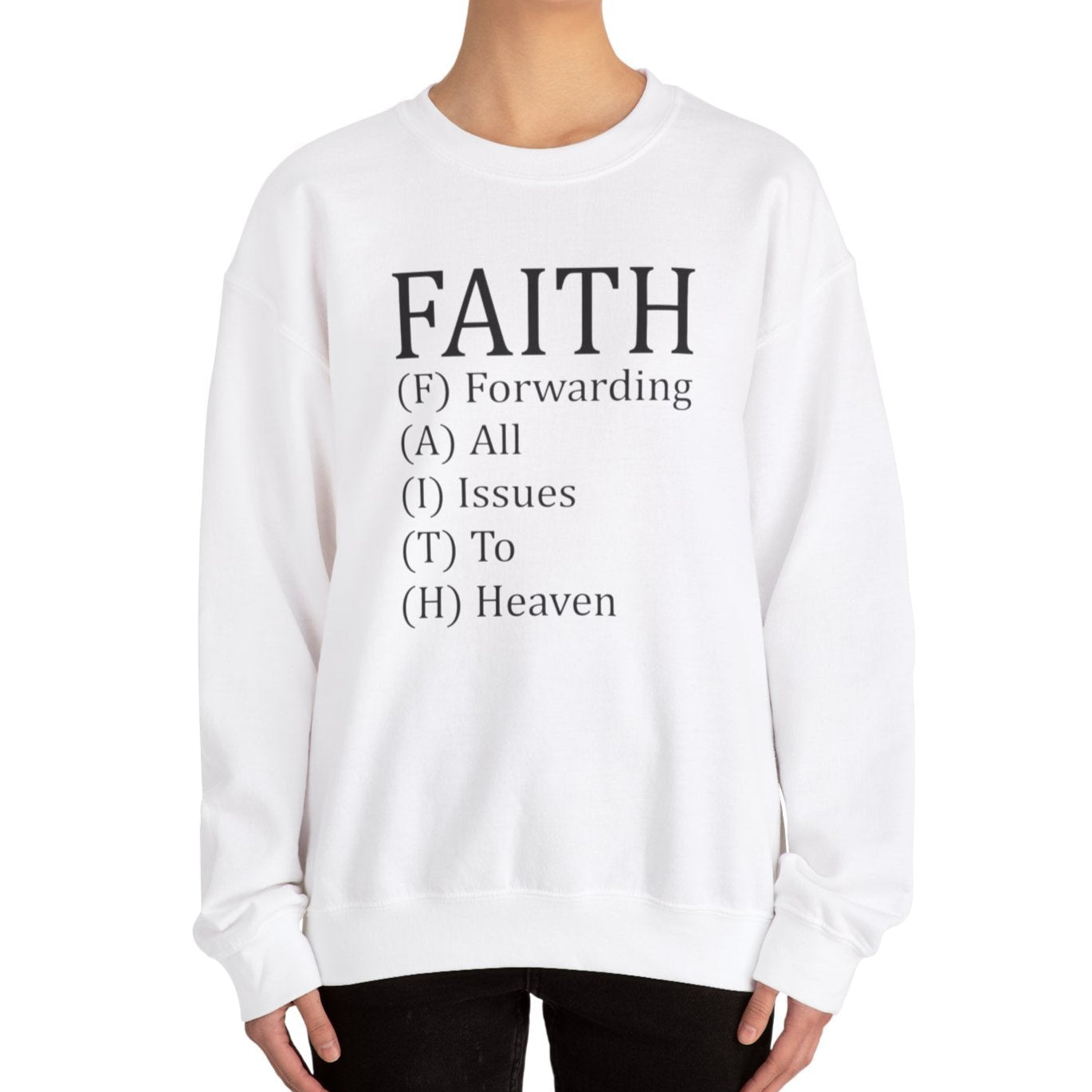 F.A.I.T.H Crewneck Sweatshirt - Kim’s Signature Beauty & Accessories    