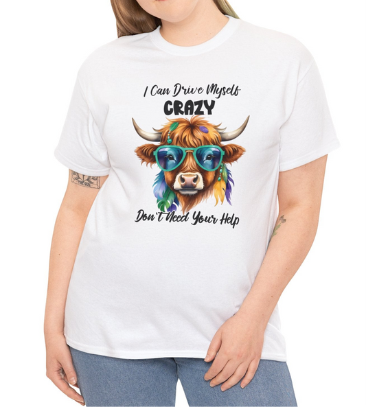 Drive Myself Crazy |  Cotton Tee - Kim’s Signature Beauty & Accessories    
