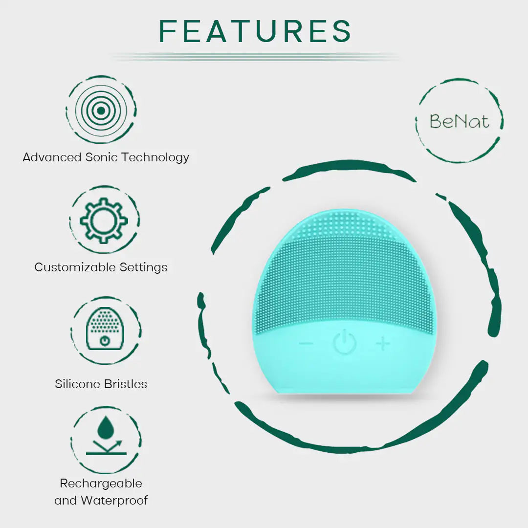 Facial Cleansing Brush – Silicone Deep Clean & Exfoliating Massager - Kim’s Signature Beauty & Accessories    