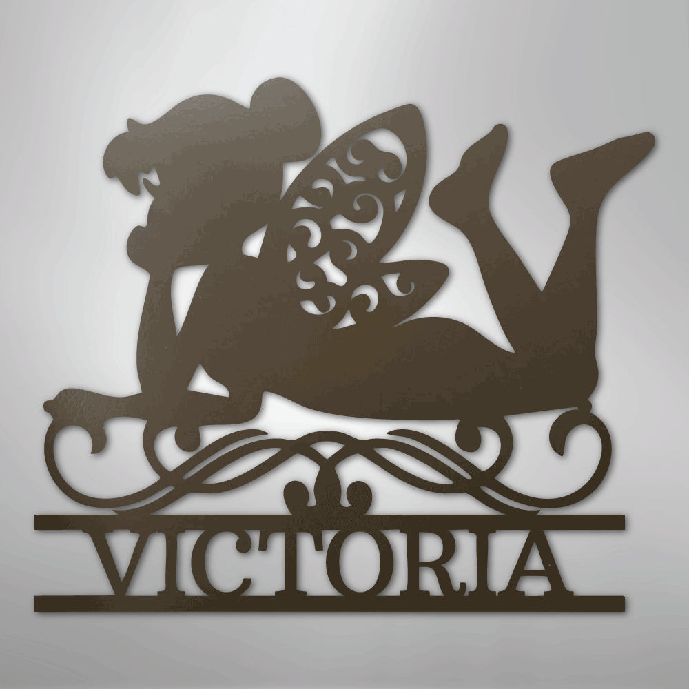 Fairy Monogram - Steel Sign - Kim’s Signature Beauty & Accessories