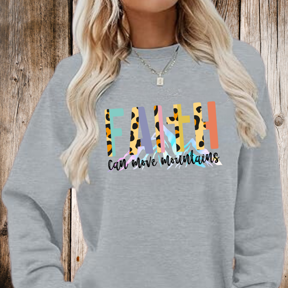 Faith Can Move Mountains Sweatshirt - Kim’s Signature Beauty & Accessories    