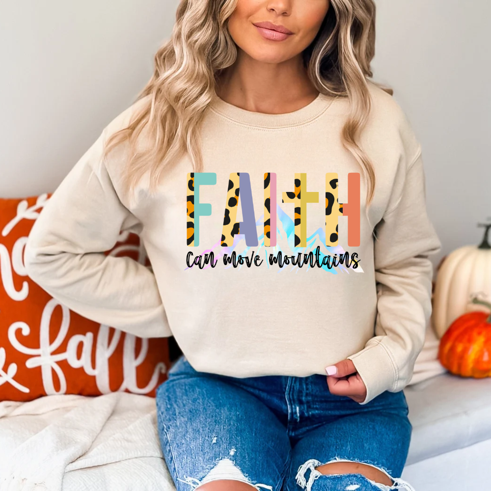 Faith Can Move Mountains Sweatshirt - Kim’s Signature Beauty & Accessories    