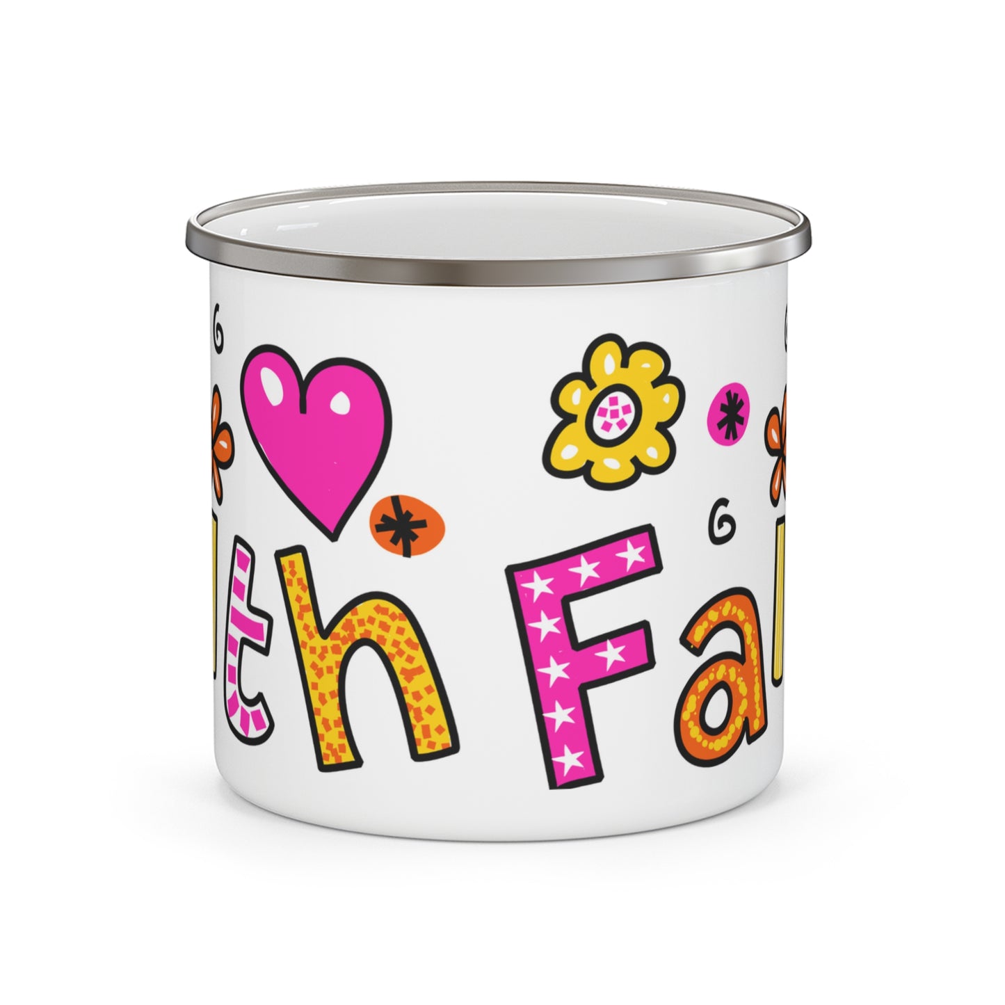 Faith Enamel Camping Mug - Kim’s Signature Beauty & Accessories    