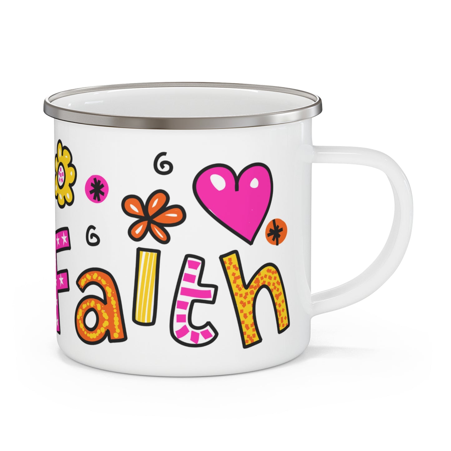 Faith Enamel Camping Mug - Kim’s Signature Beauty & Accessories    