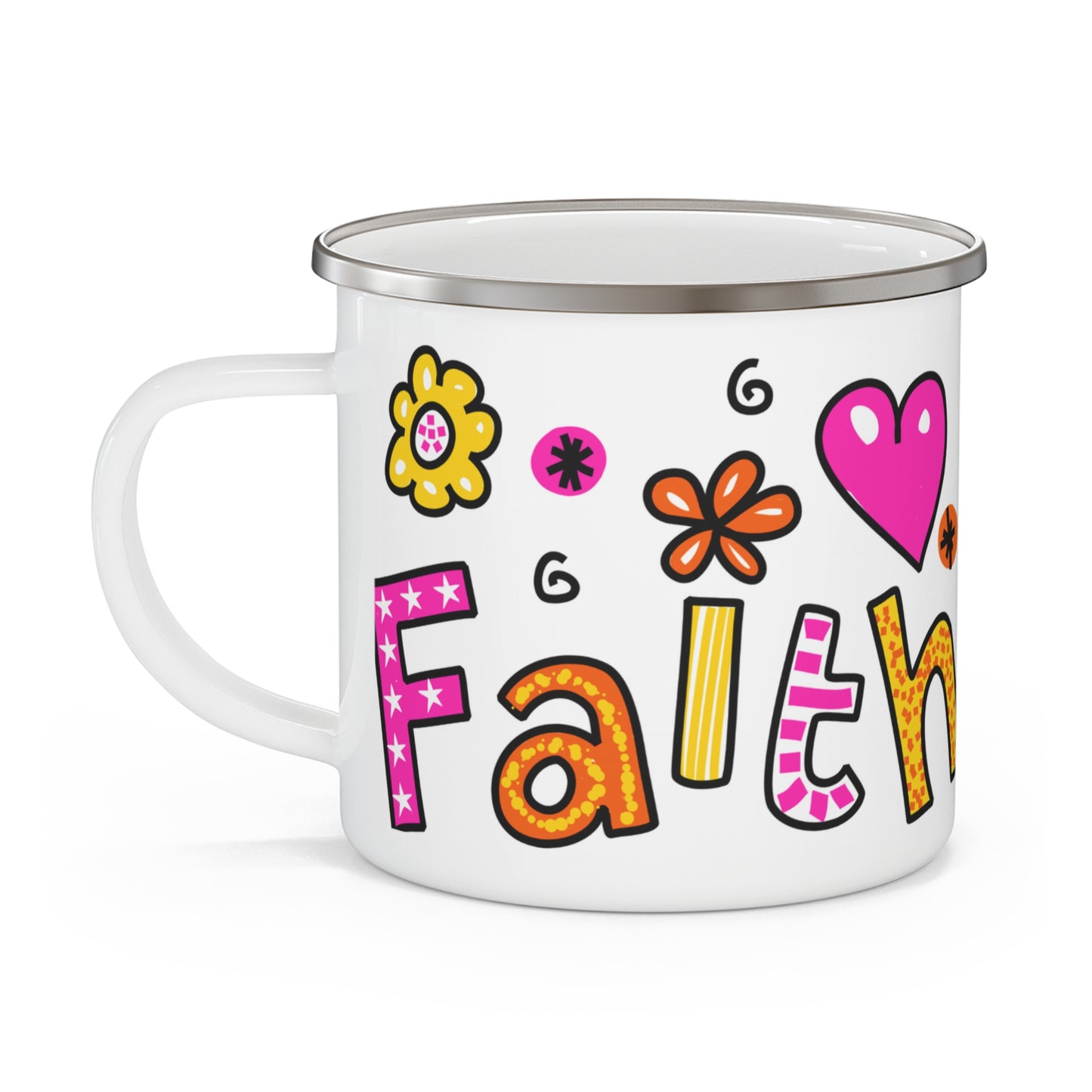 Faith Enamel Camping Mug - Kim’s Signature Beauty & Accessories    