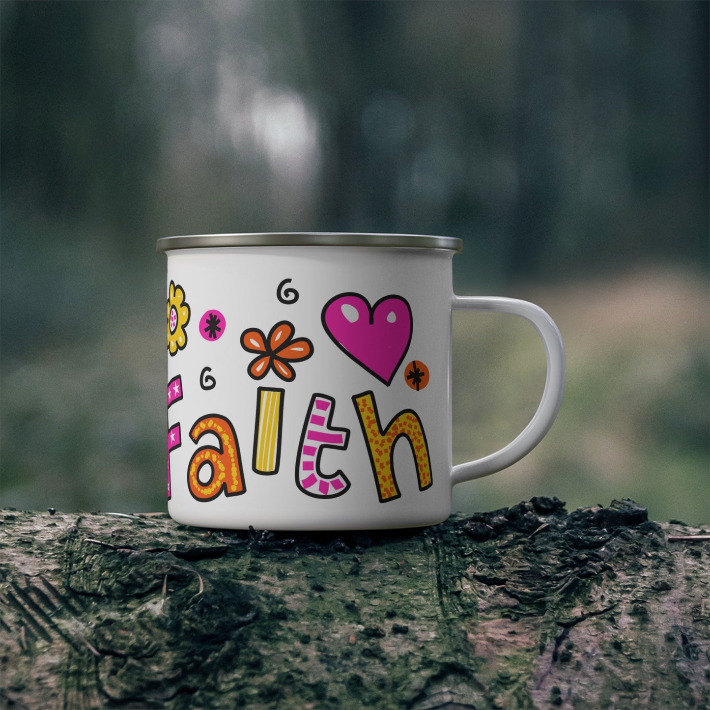 Faith Enamel Camping Mug - Kim’s Signature Beauty & Accessories    