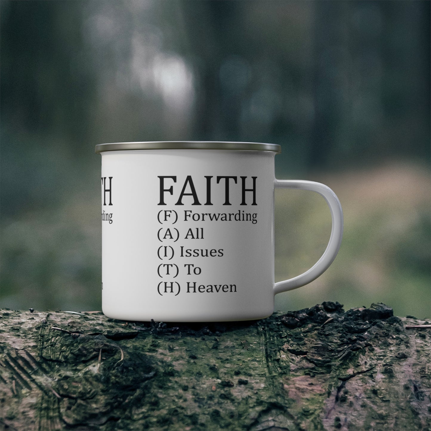 Faith Enamel Camping Mug - Kim’s Signature Beauty & Accessories    