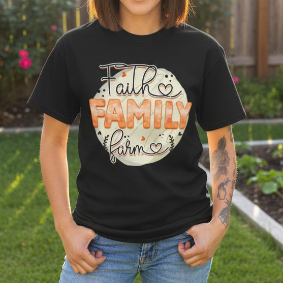 Faith, Family & Farm Christian T-Shirt - Kim’s Signature Beauty & Accessories