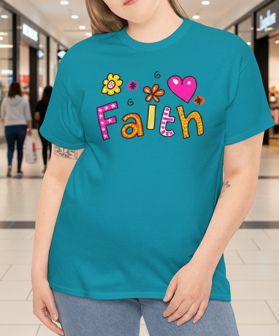 Faith, Hearts, & Flowers Tee - Kim’s Signature Beauty & Accessories    