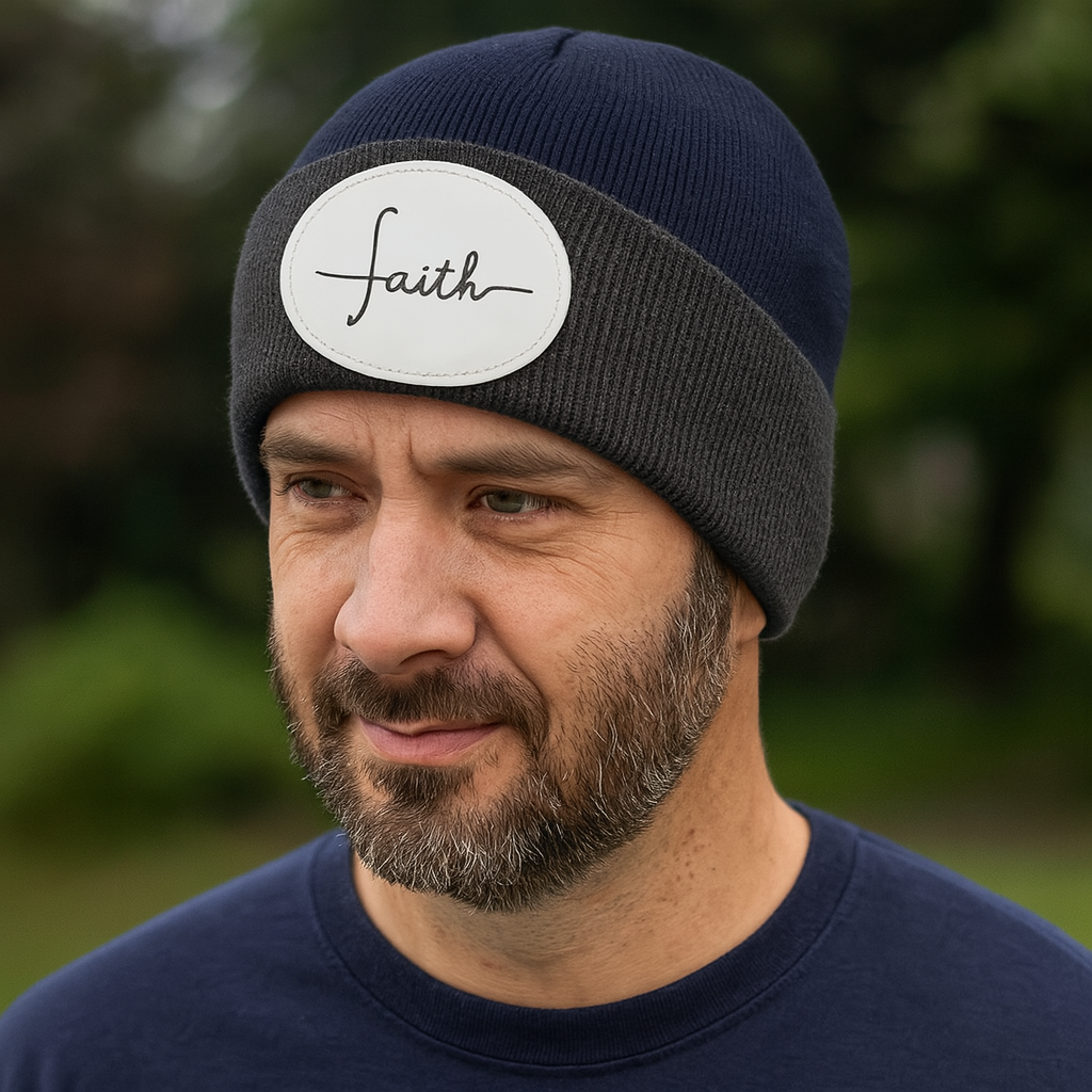 Faith Knit Beanie – Simple & Inspirational Cold Weather Hat - Kim’s Signature Beauty & Accessories    