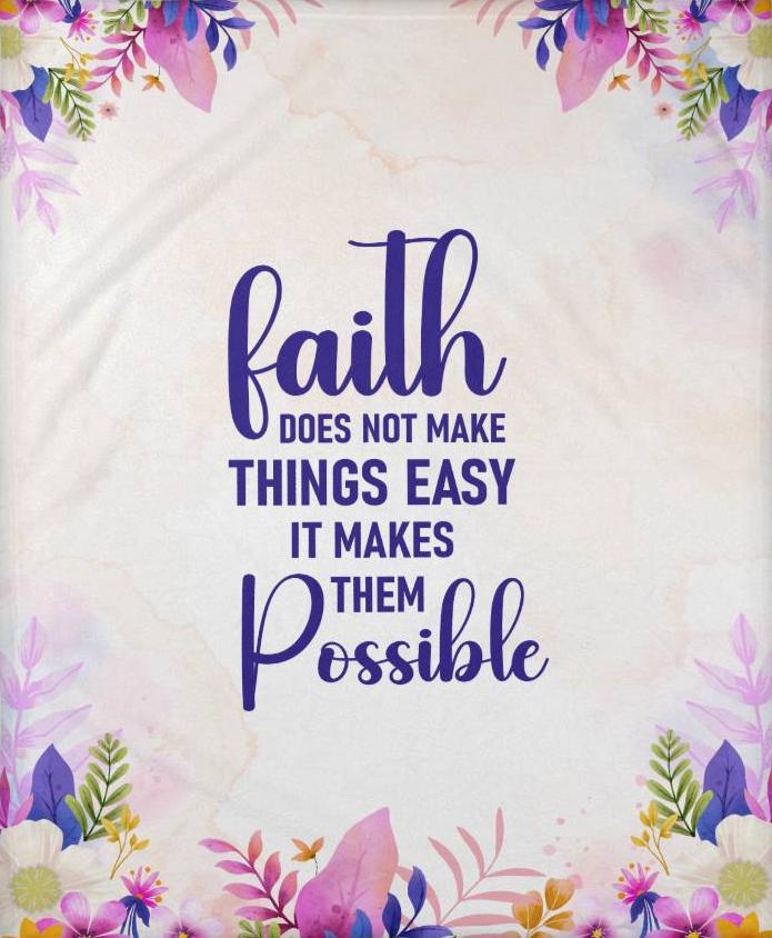 Faith Makes Things Possible Blanket - Kim’s Signature Beauty & Accessories    