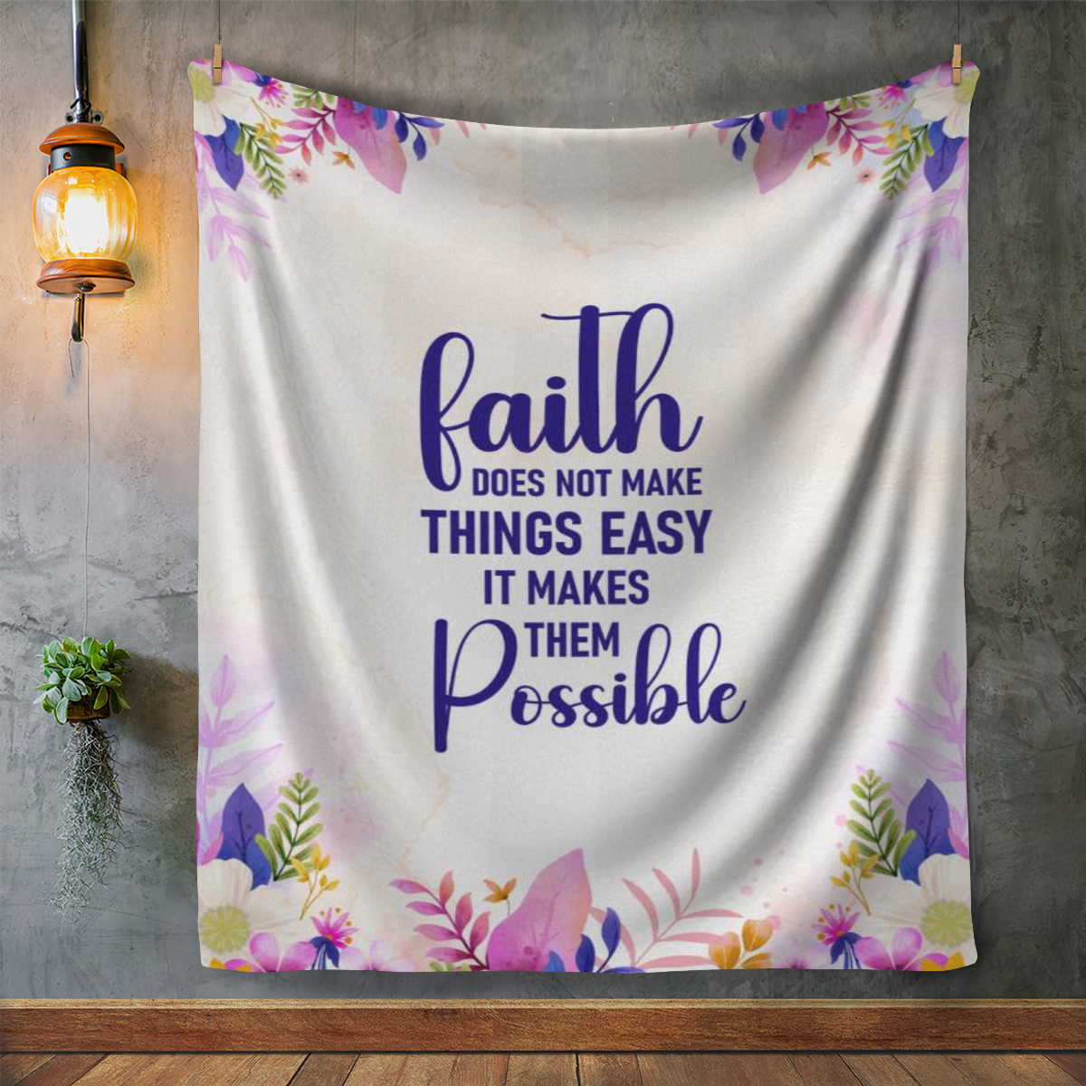 Faith Makes Things Possible Blanket - Kim’s Signature Beauty & Accessories    