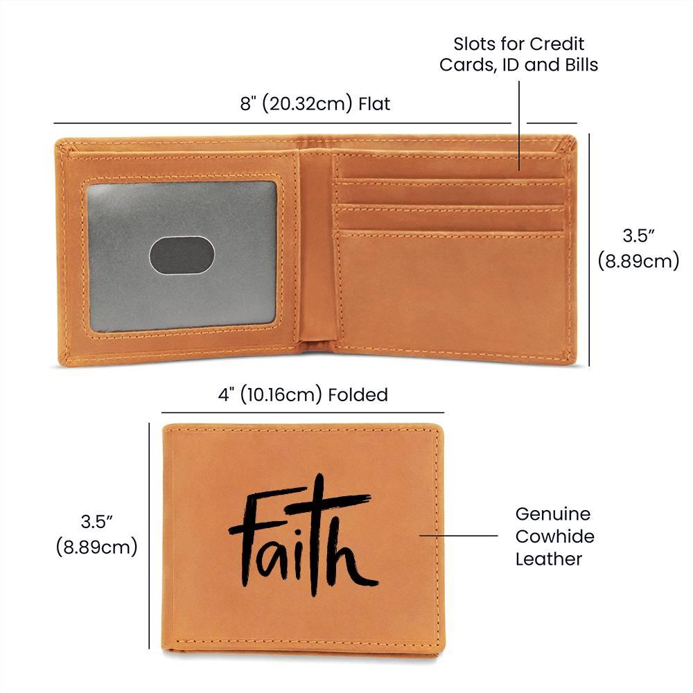 Faith- Men's Leather Wallet - Kim’s Signature Beauty & Accessories    