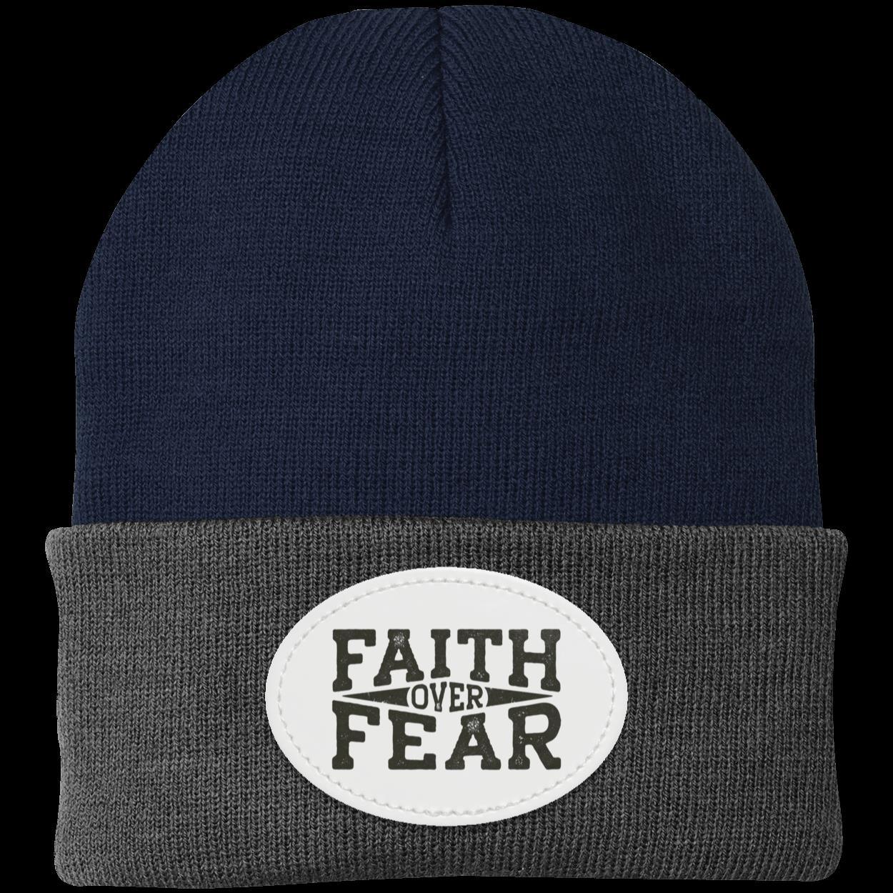 Faith Over Fear Beanie – Bold Inspirational Knit Hat - Kim’s Signature Beauty & Accessories    