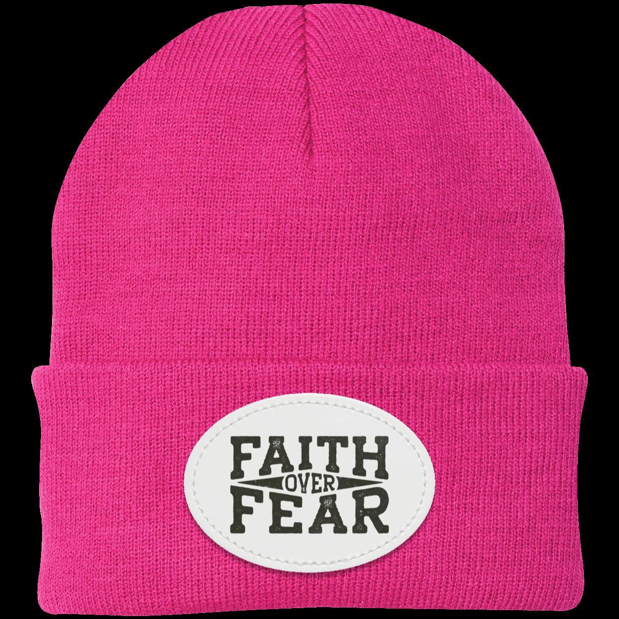 Faith Over Fear Beanie – Bold Inspirational Knit Hat - Kim’s Signature Beauty & Accessories    