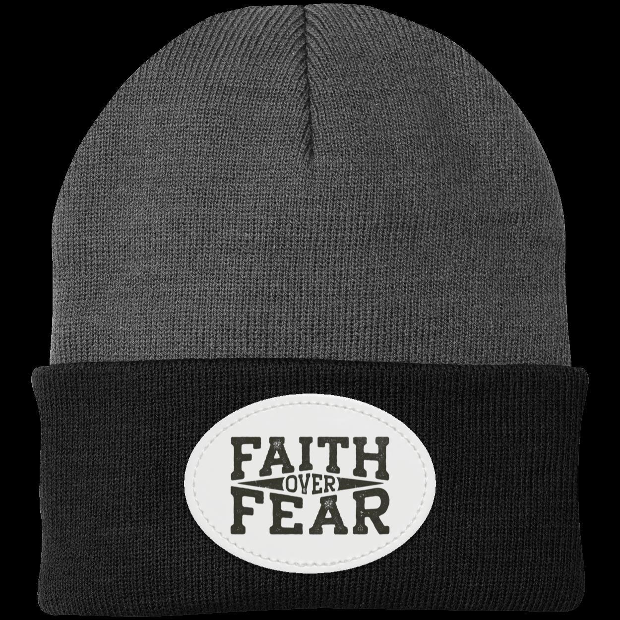 Faith Over Fear Beanie – Bold Inspirational Knit Hat - Kim’s Signature Beauty & Accessories    