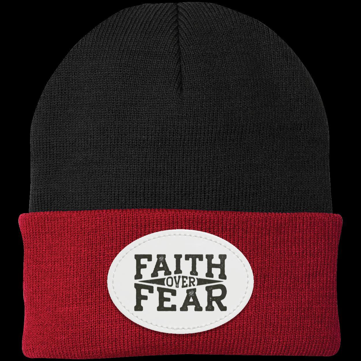 Faith Over Fear Beanie – Bold Inspirational Knit Hat - Kim’s Signature Beauty & Accessories    