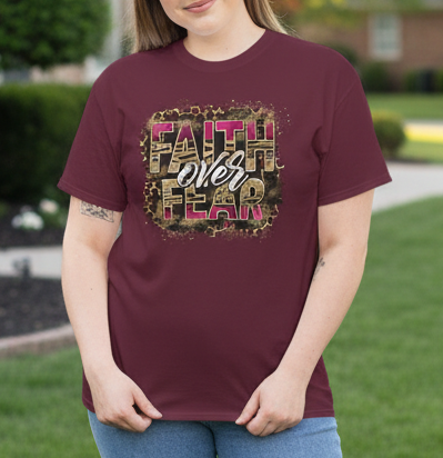 Faith Over Fear Christian T-Shirt - Kim’s Signature Beauty & Accessories