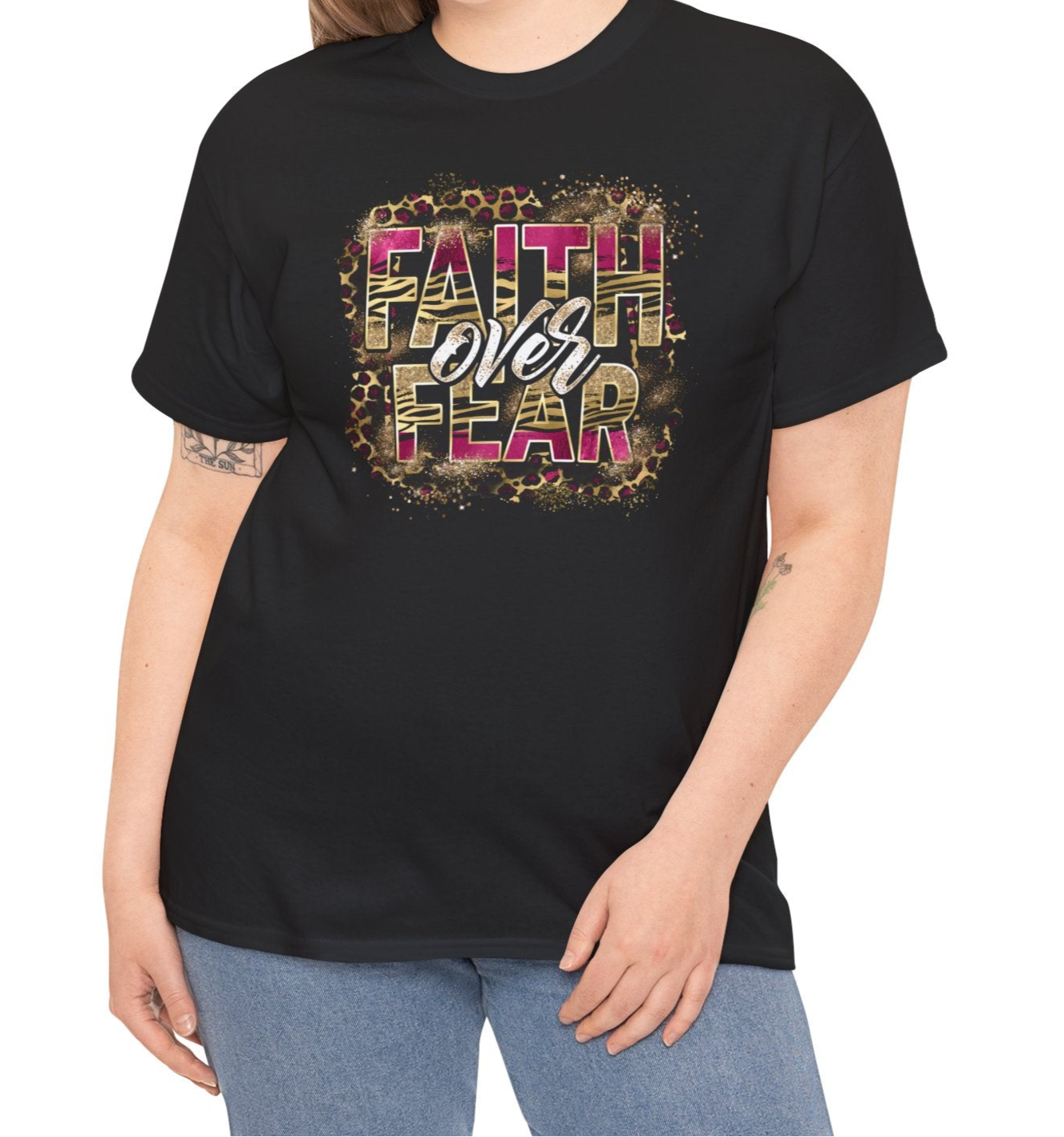 Faith Over Fear | Cotton Tee - Kim’s Signature Beauty & Accessories    