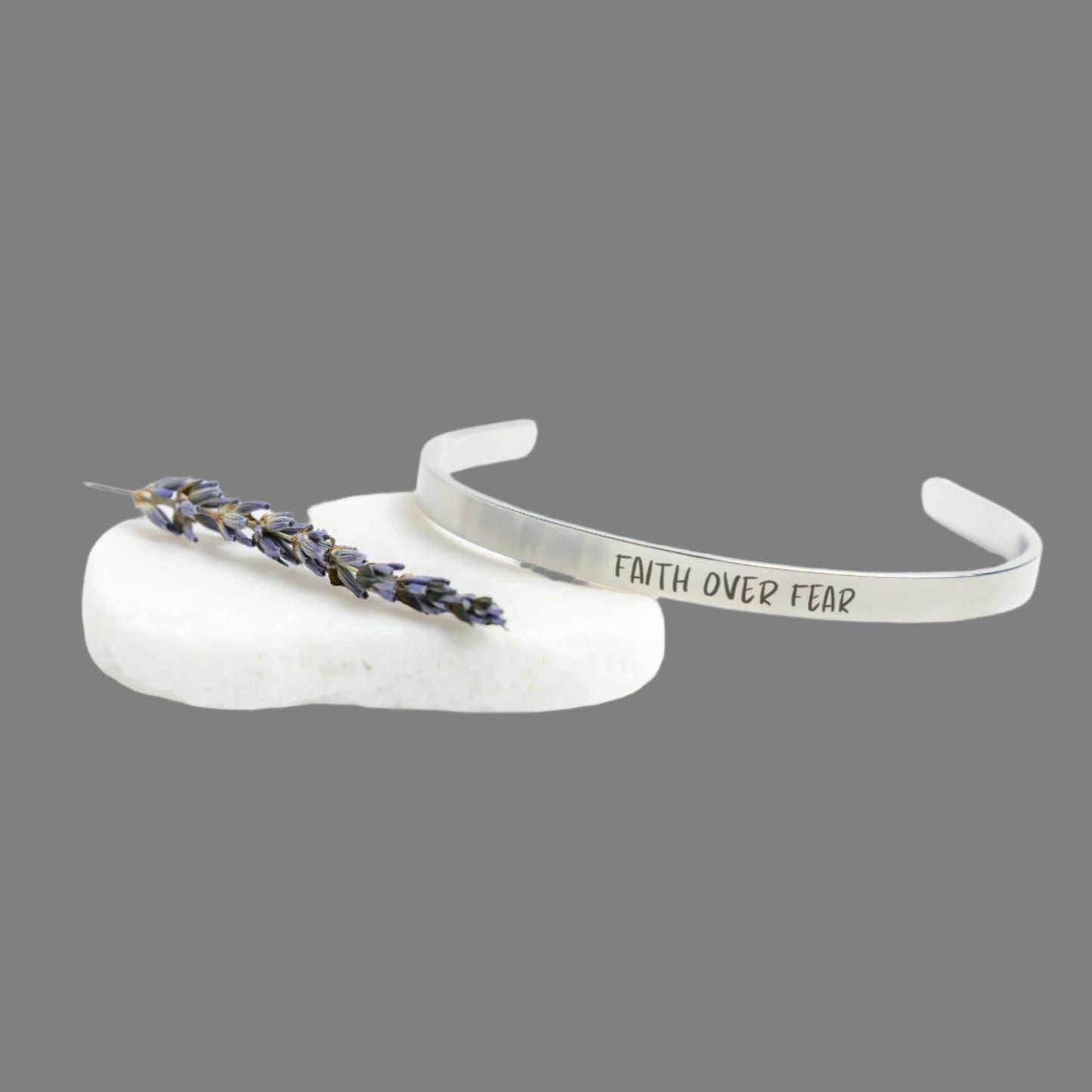 Faith Over Fear Cuff Bracelet - Kim’s Signature Beauty & Accessories    